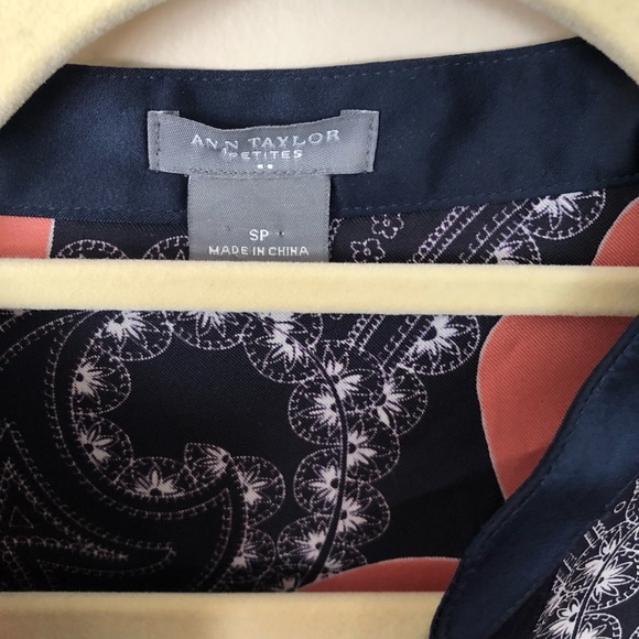 ๐HP๐ Ann Taylor Blue & Orange Blouse - Picture 8 of 8